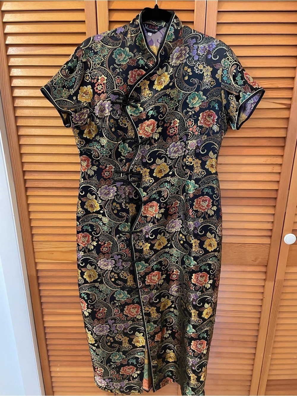 Vintage Yilahongmei Chinese Brocade Jacket Mandarin Collar Size 3XL - Picture 7 of 8